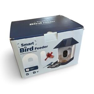 Bird Feeder with AI Camera - Blue and White